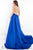 Rachel Allan Prima Donna - 5953 Long Sleeve Beaded Lace A-line Gown in Blue