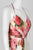 Cachet - 59340Z Plunging Sweetheart Floral Print Lace Up Gown In White and Floral