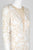 Cachet - 59395 Quarter Sleeve Sequined Lace Scallop-Hemmed Dress In White and Neutral