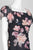 Cachet - 59433 Off Shoulder Floral Print High Slit Gown In Black and Floral