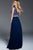 59441 Cap Sleeve Scalloped Lace Bodice A-Line Gown