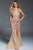 59447 Embellished Plunging Halter Trumpet Gown