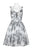 Cachet - 59469 Floral Embroidered Organza A-Line Dress In Silver and Black