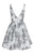 Cachet - 59469 Floral Embroidered Organza A-Line Dress In Silver and Black