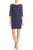Aidan Mattox - 54472460 Bateau Quarter Bell Sleeve Dress in Blue