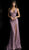 Jovani - 59592 Plunging V Neck Fitted Lace Evening Dress In Purple