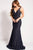 59631 V Neck Sleeveless Fitted Prom Dress