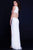 59655 Angular Cutout High Slit Long Gown