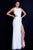 59655 Angular Cutout High Slit Long Gown