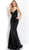 Jovani - 59691 Sequined Backless Mermaid Gown in Black 