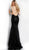 Jovani - 59691 Sequined Backless Mermaid Gown in Black 