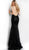 Jovani - Sequined Backless Mermaid Gown 59691 In Black