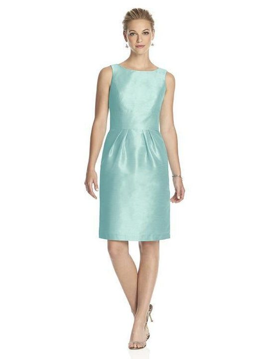 Alfred Sung - D522 Cocktail Bridesmaid Dress In Seaside