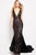 59762 Sexy Fitted Sequined Plunging Gown