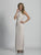 Dave & Johnny - A5982 Jewel Back Embellished Lace Evening Gown in White