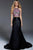 59900 Two Piece Embroidered Halter Mermaid Dress