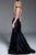59900 Two Piece Embroidered Halter Mermaid Dress