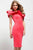 59910 Flounced One Shoulder Sheath Dress