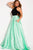 59906 Sleeveless High Halter A-line Dress