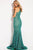 59908 Halter Lace Embellished Fitted Prom Dress