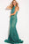 59908 Halter Lace Embellished Fitted Prom Dress