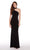 Alyce Paris Asymmetric Jersey Sheath Dress 59998 In Black