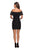 La Femme - 28147 Ruffled Off-Shoulder Cocktail Dress In Black