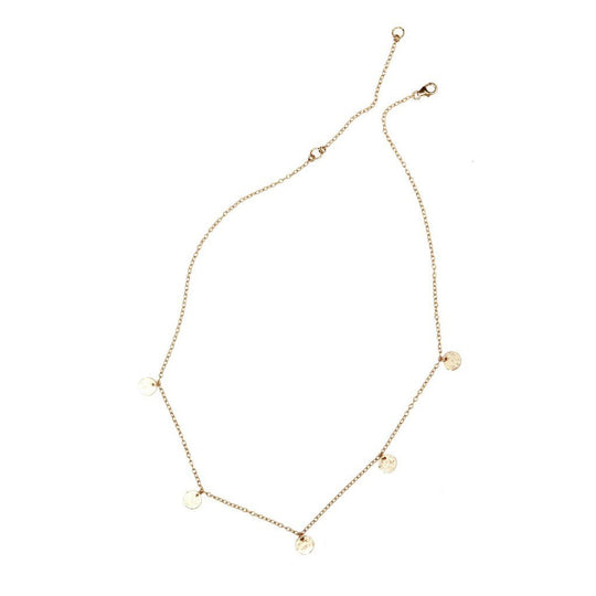 Hammered Tiny Coin Necklace