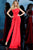Jovani - 1093 Bow Accent Bodice Strapless Evening Jumpsuit  In Red