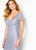 Cameron Blake - 219679 V-Neck Short Sleeves Lace Dress In Gray