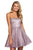 Sherri Hill - 52971 Short Strapless Glitter Knit A Line Dress In Pink and Silver