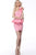 Jovani - 1400 One Shoulder Peplum Sheath Cocktail Dress  In Pink