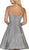 May Queen - RQ7752 Sleeveless Scoop A-line Dress In Silver