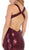 May Queen - MQ1628 Two Tone Sequined Deep V-neck Sheath Dress In Red and Gold