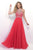 Blush - 11071 Stunning Crystal Embellished  Illusion Back Gown