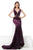Jovani - 63514 Sequined Plunging V Neck Sheath Dress In Purple