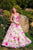 Blush - Dainty Sweetheart Floral Print A-Line Gown 5621 In White and Multi-Color