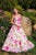 Blush - Dainty Sweetheart Floral Print A-Line Gown 5621 In Pink and Multi-Color