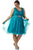 Ruched V-Neck Tulle A-Line Cocktail Dress SC8074
