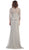 Laced Illusion Bateau Peplum Evening Dress