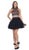 Floral Halter A-line Cocktail Dress