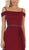 May Queen - MQ1611 Pleated Square A-Line Evening Dress In Red