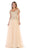 May Queen - MQ1626 Jeweled Applique Bodice Off Shoulder Gown In Neutral
