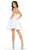 May Queen - MQ1654 V Neck Sleeveless Fit and Flare Short Dress In White