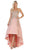May Queen - MQ1627 Gilt-Appliqued Sweetheart High Low Gown In Pink
