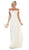May Queen - MQ1644B Embroidered Off-Shoulder A-Line Dress In White