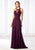 Cameron Blake - 218628 Lace Ruched Halter Sheath Dress in Purple