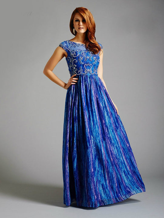Lara Dresses - 21974 in Blue Print