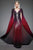 Tadashi Shoji - Ombre Sequined V-Neck Long Gown with Cape In Pink and Black