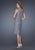 La Femme - 20512 Lace Off Shoulder Fitted Sheath Cocktail Dress In Gray